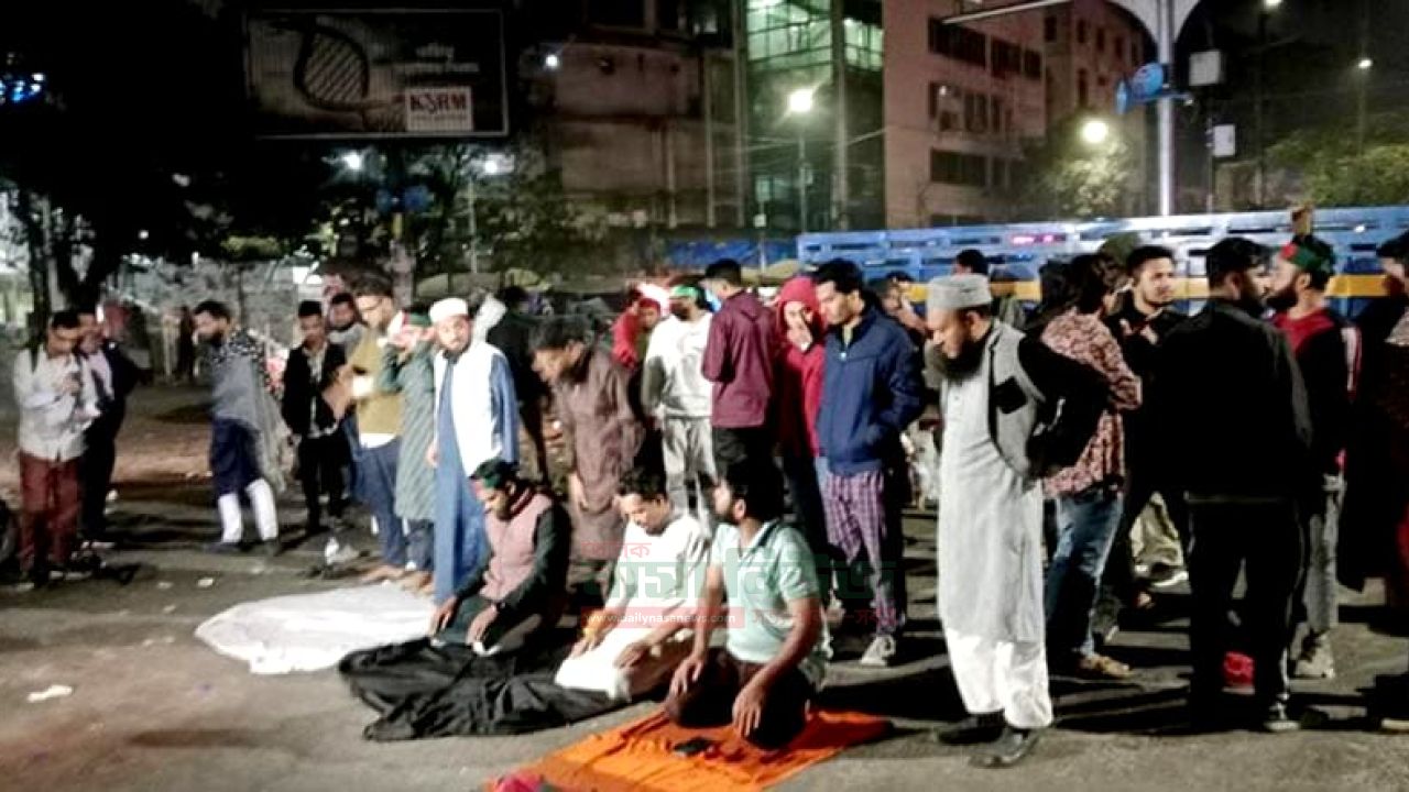 On Friday morning, students protested by blocking Shahbagh intersection